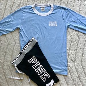 VS PINK Long Sleeve & Yoga Leggings Set